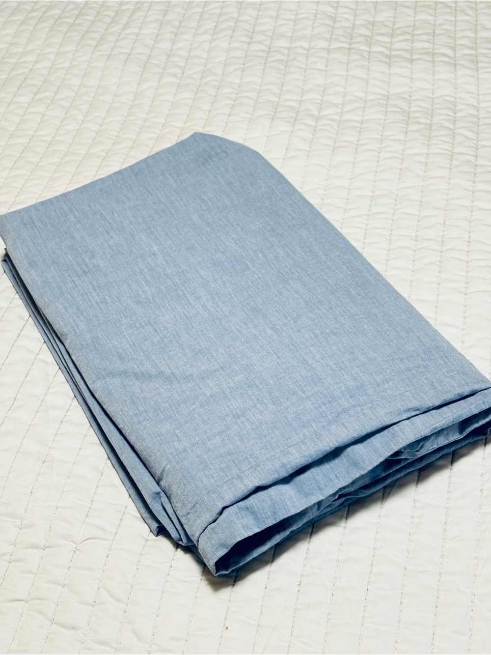Pottery Barn Kids Twin Blue Chambray Organic Cotton Duvet Cover Portugal